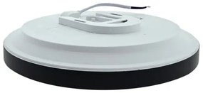 Plafoniera da bagno LED FLUME, 10W/230V, Ø 22,5 cm, IP44, nera