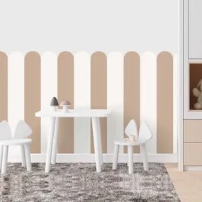 Carta da parati tessile Arco - Brown Beige (beige neutro - ideale da abbinare) | Inspio
