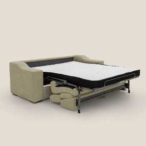 Bomber divano letto matrimoniale con poggiatesta in tessuto impermeabile T14 beige