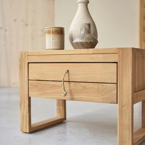 Tikamoon - comodino tavolino legno massello teak camera letto stanza arredo design chiaro