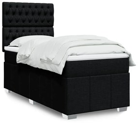 Giroletto A Molle Con Materasso Nero 100x200 Cm İn Tessuto /