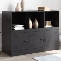 Credenza Nera 99x39x73 cm in Acciaio 841787