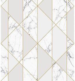Fotomurale Linee, grigio e oro