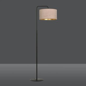 Piantana Contemporaneo Ganesha Acciaio Nero Rosa 1 Luce E27 Ip20