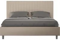 Letto Matrimoniale 160x210 cm con Rete e Contenitore Sunny Tortora