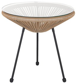 Set tavolo e sedie da balcone spaghetti beige ACAPULCO II Beliani