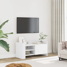 Mobile Porta Tv Bianco 80x35x40 Cm İn Legno Multistrato /