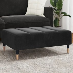 Poggiapiedi Nero 77x55x31 Cm İn Velluto /