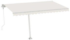 Tenda Automatica con Sensore Vento e LED 400x350 cm Crema