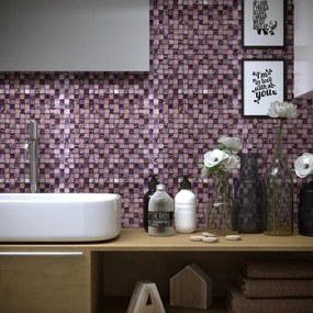 Mosaico pietra Mix Purple viola, 11 pezzi