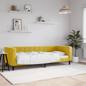 Letto Da Giorno Giallo 80x200 Cm İn Velluto /