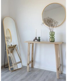 Consolle in legno di teak di colore naturale 30x90 cm Girona - House Nordic