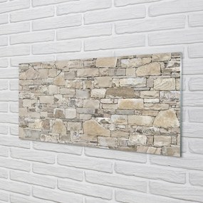 Quadro acrilico Parete muro di pietra 100x50 cm