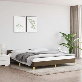 Giroletto Senza Materasso Marrone Scuro 160x200 Cm Tessuto /