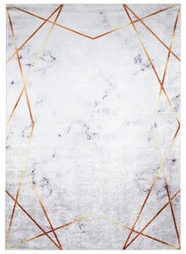 Tappeto grigio di tendenza con semplice motivo dorato Larghezza: 160 cm | Lunghezza: 230 cm