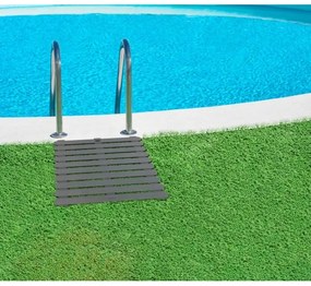 WENKO 22947100-Tappetino doccia per interni ed esterni 55x55 cm grigio