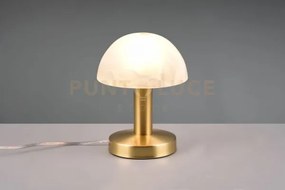 Fynn ii lampada cupola in  ottone satinato e vetro sabbiato bianco ...