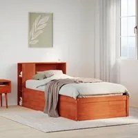 Letto senza Materasso Marrone Cera 90x190 cm in Legno di Pino 3323439