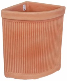 Vaso per piante e fiori MILLERIGHE in polietilene arancione e rame H 53 cm L 35 x P 35 cm