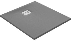 Piatto doccia SENSEA in resina REMIX L 80 x L 100 x H 3 cm grigio opaco