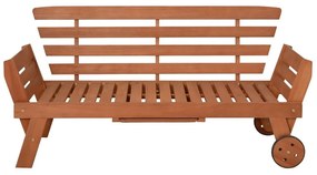 Panca da giardino marrone in legno massiccio Rincon – Garden Pleasure