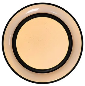 Plafoniera moderna nera 38 cm con LED e RGB - Jochie