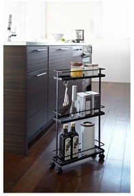 Carrello portaoggetti nero in metallo 38x66 cm Tower – YAMAZAKI