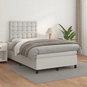 Giroletto A Molle Con Materasso Bianco 120x200 Cm İn Similpelle /
