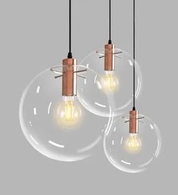 Lampada da soffitto pensile di vetro Lassi 20 cm Rose gold
