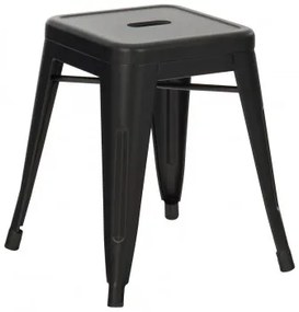 Sgabello Basso in Acciaio LIX Opaco Nero - Sklum