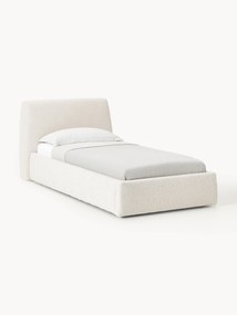 Letto singolo in bouclé con contenitore Cloud