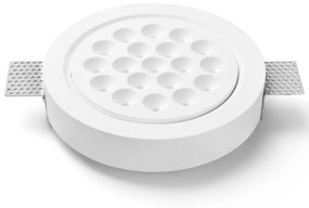 Faretto da incasso LED integrato Ade tondo bianco, verniciabile foro incasso 17 cm luce bianco