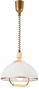 Lampadario a scomparsa RAMONA 1xE27/60W/230V beige/marrone chiaro