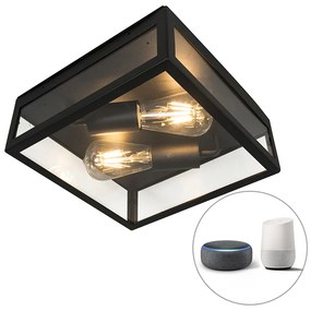 Lampada da soffitto per esterni industriale nera incl. 2 WiFi ST64 - Rotterdam