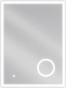 Mexen Kala specchio da bagno retroilluminato con specchietto cosmetico 60 x 80 cm, LED 6000K, anti-appannamento