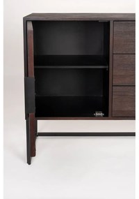 Cassettiera bassa marrone in teak 135x82 cm Webster - White Label