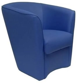 Poltrona Valentina per casa ufficio in ecopelle Azzurro