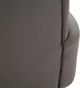 Poltrona grigia con poggioli/con gambe con rivestimento in velluto Silvery – Mauro Ferretti