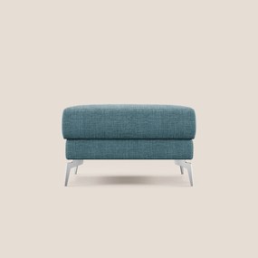 Star Pouf con piedini alti in tessuto impermeabile morbido intreccio T06 azzurro