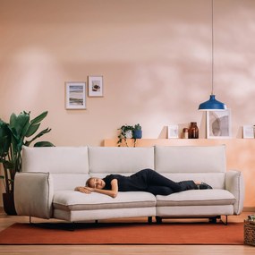 Monamour divano moderno angolare con opzione relax elettrico in microfibra smacchiabile impermeabile T11