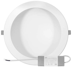 Faro LED da incasso Rotondo Luce INDIRETTA 24W Foro Ø200mm Colore Bianco Caldo 3.000K
