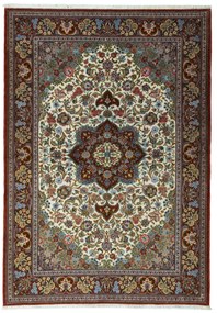 Ghom Tappeto persiano 140 x 200 Beige (Iran) Annodato A Mano