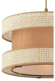 Lampadario a cavo HALO 1xE27/60W/230V beige/crema