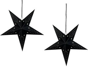 Set di 2 stelle LED carta nero 45 cm MOTTI Beliani