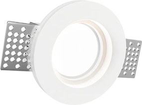 Portafaretto Rotondo Ø100mm x 30mm GU10 in Gesso Pitturabile SLIM