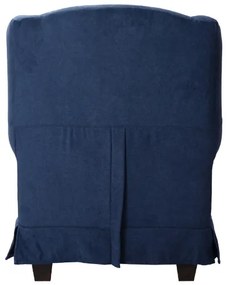 Poltrona imbottita BERGERE in tessuto sfoderabile Blu