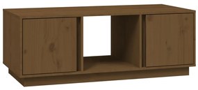 Tavolino da Salotto Miele 110x50x40 cm Legno Massello di Pino