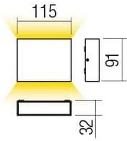 Redo 90377 - LED Applique da esterno KAMAL LED/4,4W/230V 3000K IP54 marrone
