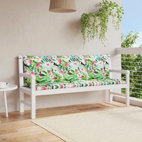 Cuscini Panca Da Giardino 2pz Multicolore 150x50x7cm İn Tessuto /