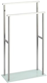 WENKO 23438100 - Porta asciugamani DEBAR 20x83 cm acciaio inox/satinato/bianco